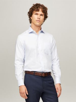 Regular Fit THFlex Check Dress Shirt, Blue