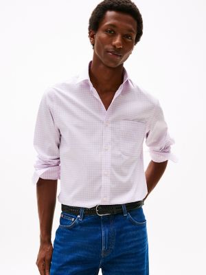 THFlex Regular Fit Check Dress Shirt, Pink Multi