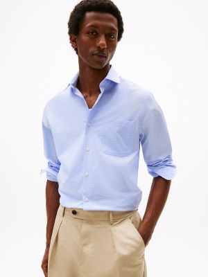 THFlex Regular Fit Check Dress Shirt, Blue Multi