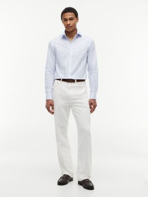 Мужские платья Tommy Hilfiger Slim Fit THFlex Striped Dress Shirt — фото 2