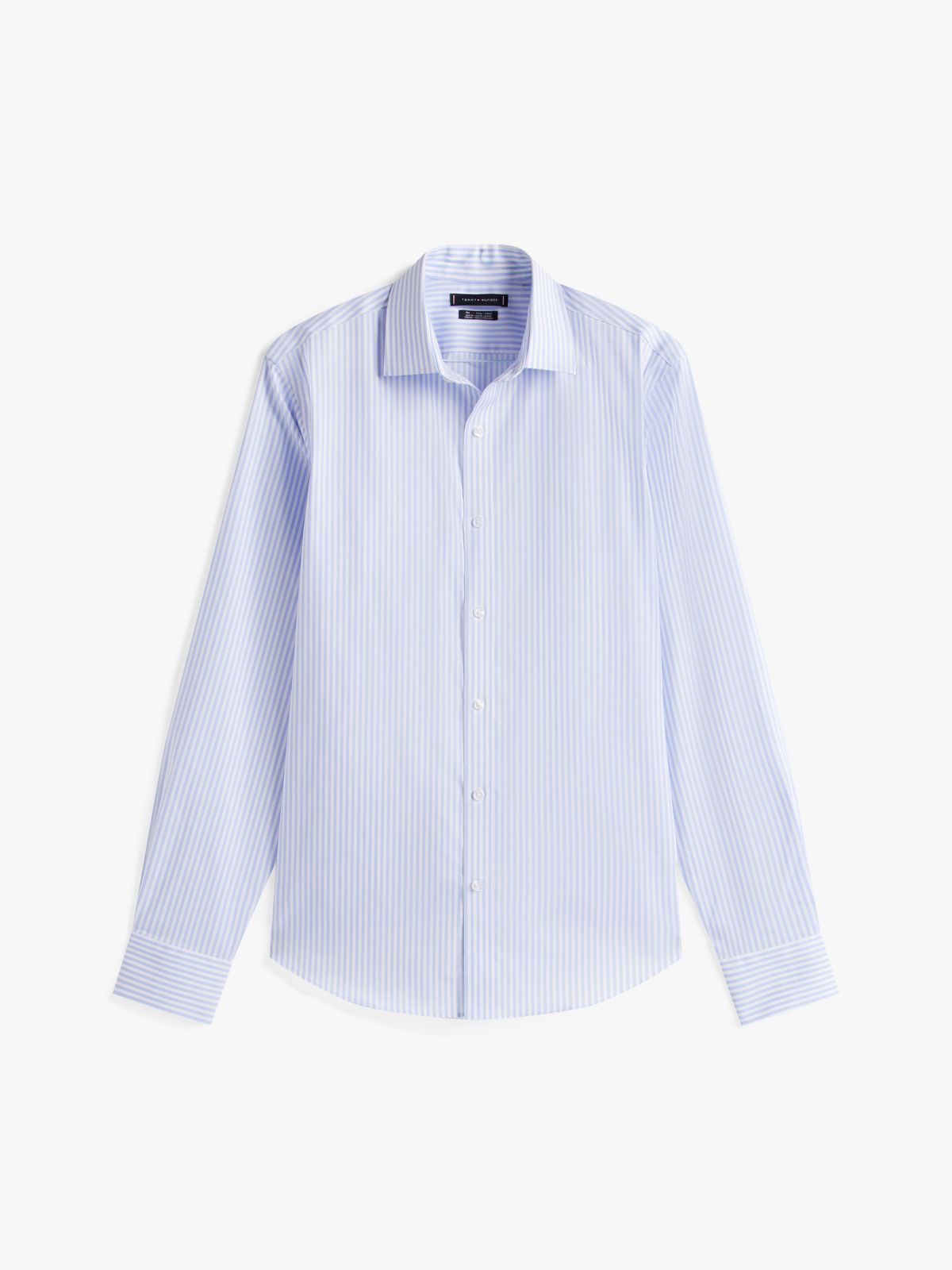Slim Fit THFlex Striped Dress Shirt — Classic Blue Stripe