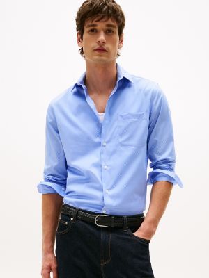 Regular Fit THFlex Microdot Dress Shirt, Blue