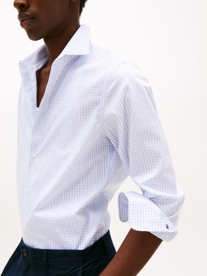 Slim Fit THFlex Check Dress Shirt, Blue