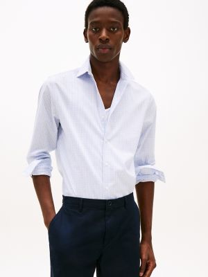 Slim Fit THFlex Check Dress Shirt, Blue