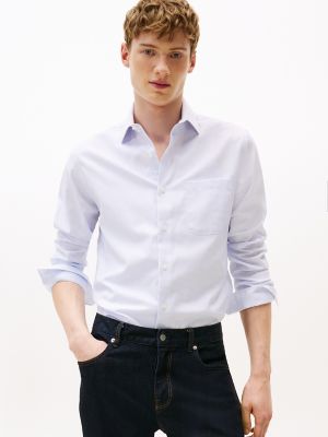 Regular Fit THFlex Check Dress Shirt, Blue