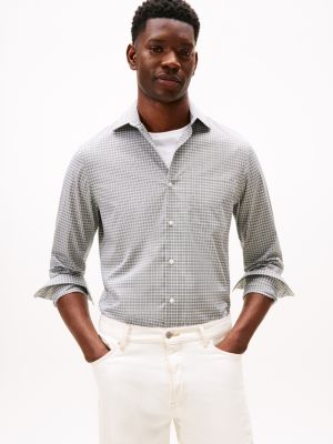 Regular Fit THFlex Plaid Dress Shirt, Green