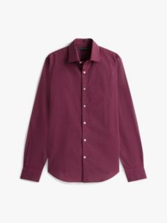 Slim Fit THFlex Check Dress Shirt — Burgundy Multi 5