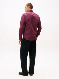 Slim Fit THFlex Check Dress Shirt — Burgundy Multi 4