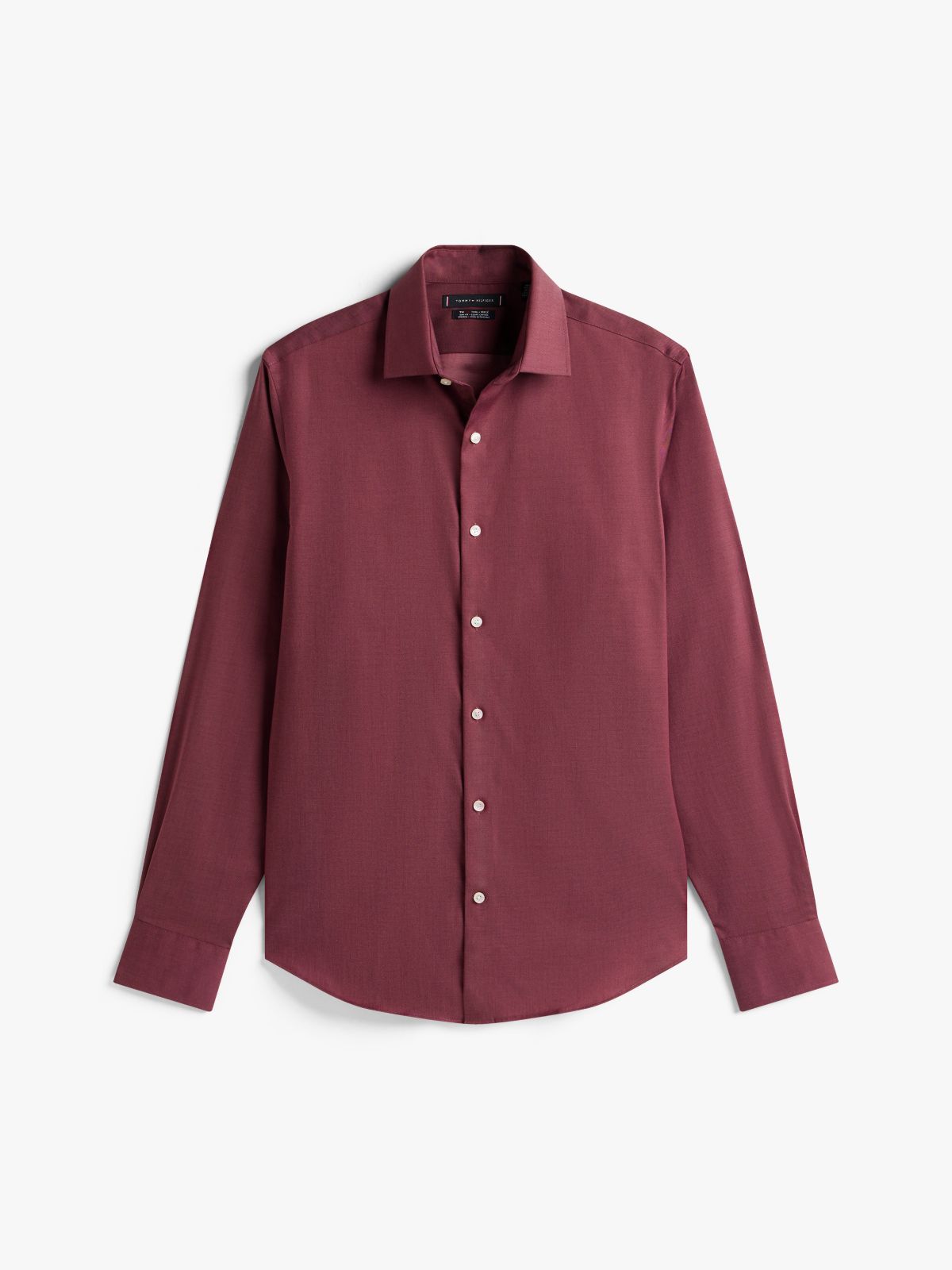 Slim Fit THFlex Dress Shirt — Dark Red