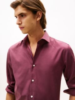 Slim Fit THFlex Dress Shirt — Dark Red 2