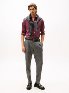 Slim Fit THFlex Dress Shirt — Dark Red 3