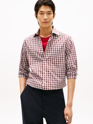Regular Fit Tartan THFlex Dress Shirt, Red