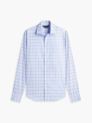 Мужские платья Tommy Hilfiger Slim Fit THFlex Plaid Dress Shirt — фото 5