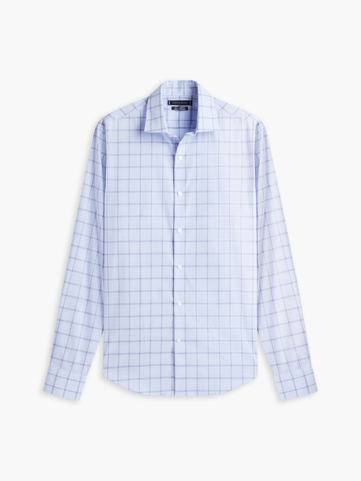 Slim Fit THFlex Plaid Dress Shirt — Blue