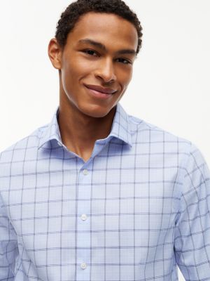 Мужские платья Tommy Hilfiger Slim Fit THFlex Plaid Dress Shirt — фото 3