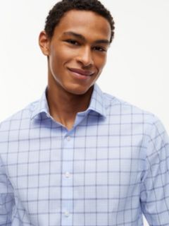 Slim Fit THFlex Plaid Dress Shirt — Blue 3