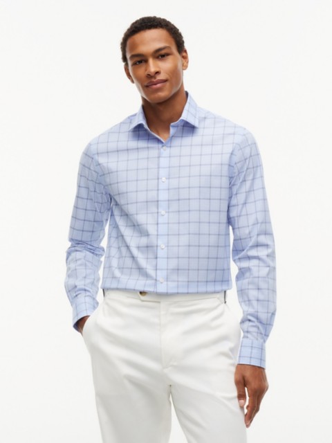 Мужские платья Tommy Hilfiger Slim Fit THFlex Plaid Dress Shirt