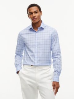 Slim Fit THFlex Plaid Dress Shirt — Blue 1