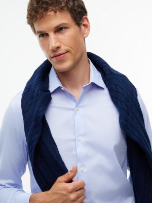 Мужские платья Tommy Hilfiger Slim Fit THFlex Geo Print Dress Shirt — фото 3