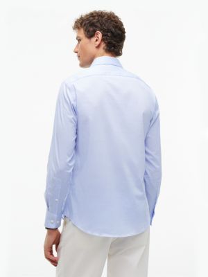 Мужские платья Tommy Hilfiger Slim Fit THFlex Geo Print Dress Shirt — фото 4