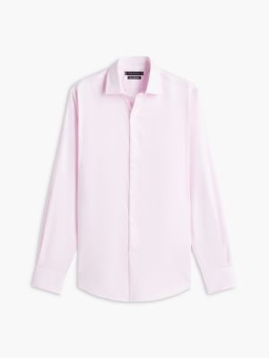 Мужская рубашка Tommy Hilfiger Regular Fit THFlex Dress Shirt, цвет: Розовый — фото 5