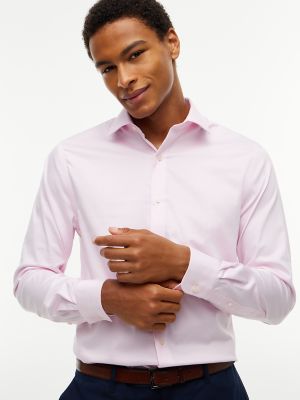 Мужская рубашка Tommy Hilfiger Regular Fit THFlex Dress Shirt, цвет: Розовый — фото 3
