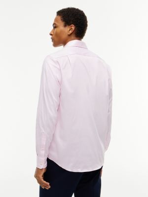 Мужская рубашка Tommy Hilfiger Regular Fit THFlex Dress Shirt, цвет: Розовый — фото 4