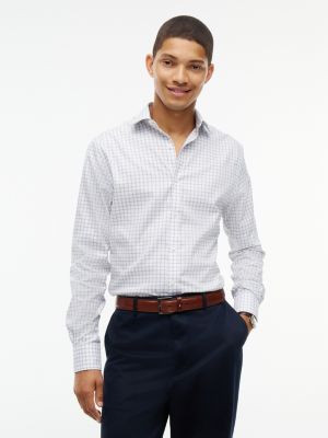 Slim Fit Plaid THFlex Dress Shirt, Blue