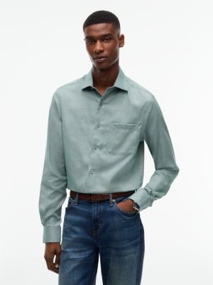 Regular Fit THFlex Dress Shirt, Hunter Green