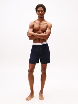 Трусы-боксеры Single для мужчин, хлопок — Tommy Hilfiger, цвет: Тёмный тёмно-синий — фото 2