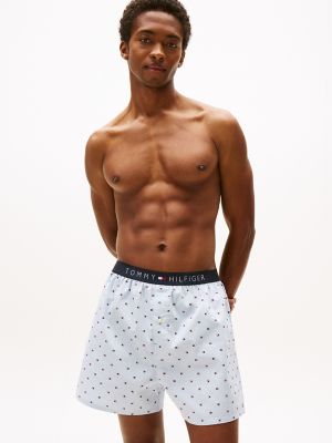 Tommy Hilfiger Men's Underwear Woven Boxers, Ice • Price »