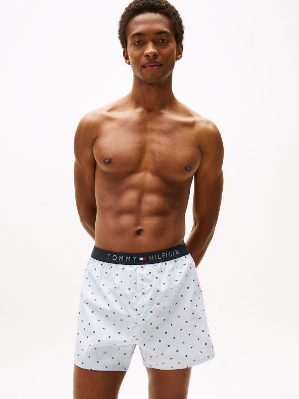 Slim Fit Woven Boxer — Ice