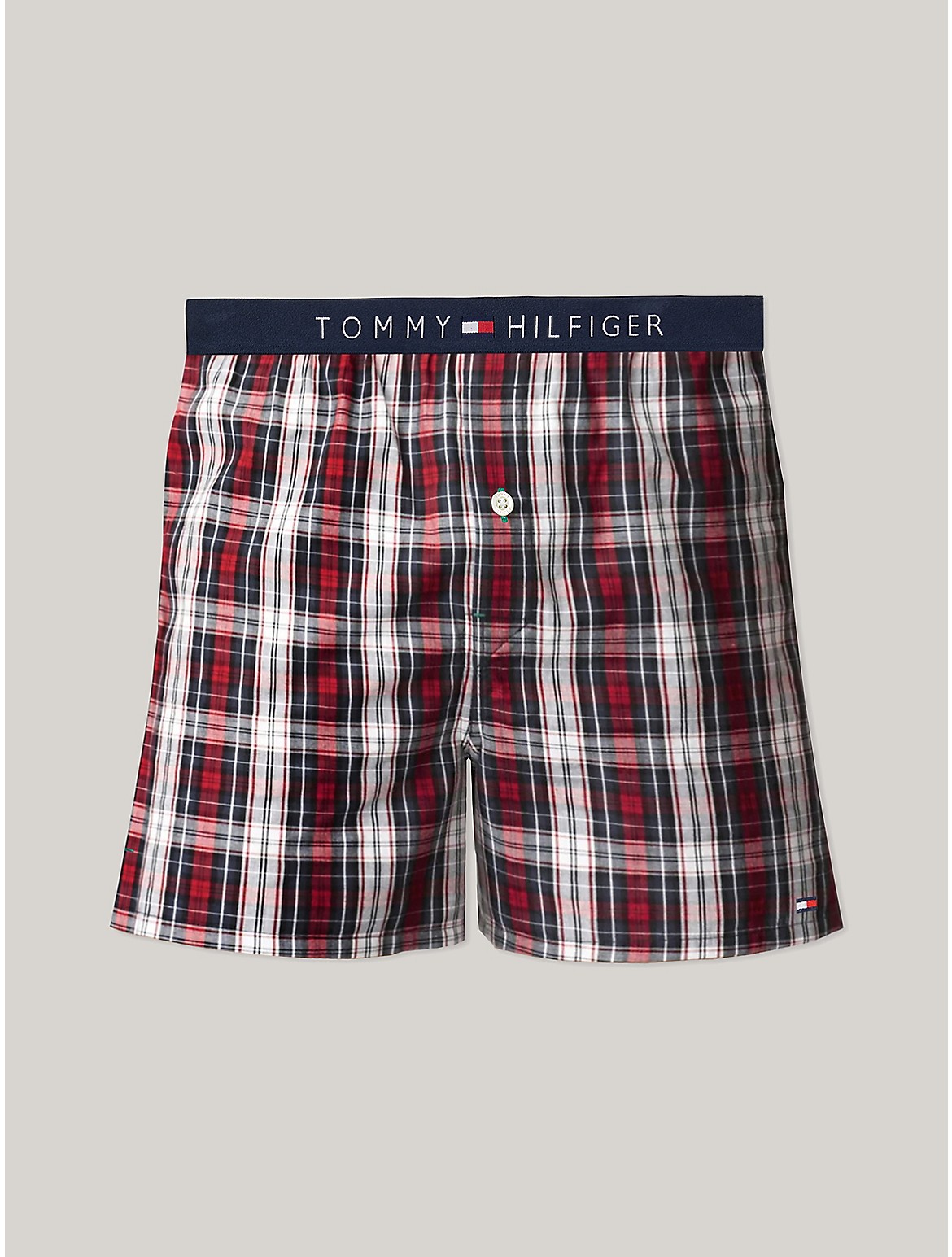 Shop Tommy Hilfiger Fashion Woven Boxer In Cherry