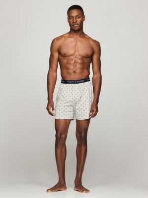 Jersey Cotton Knit Boxer, Cyber Grey
