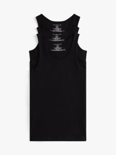 Cotton Classics Tank Undershirt 3-Pack — Black 1