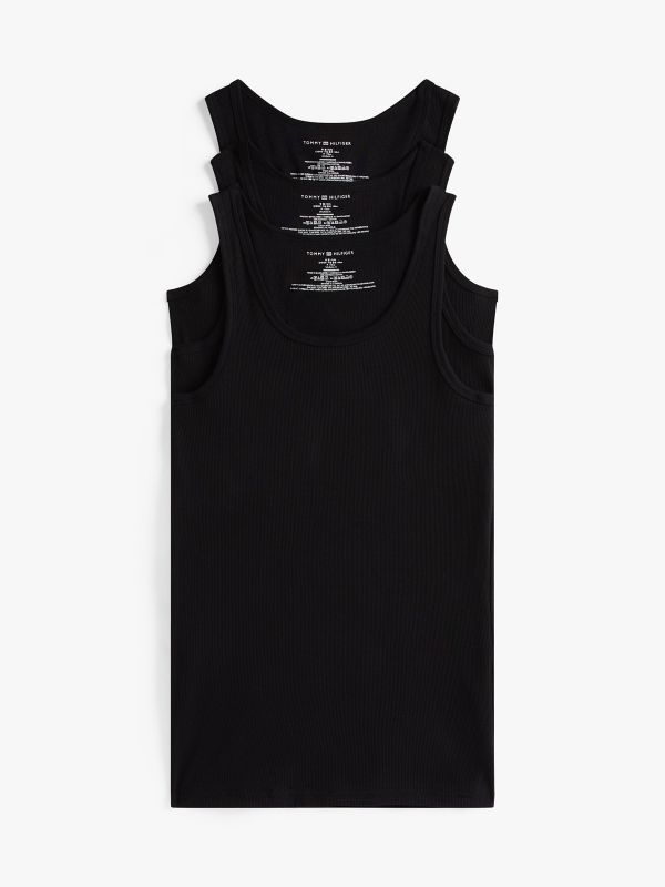 Cotton Classics Tank Undershirt 3-Pack — Black