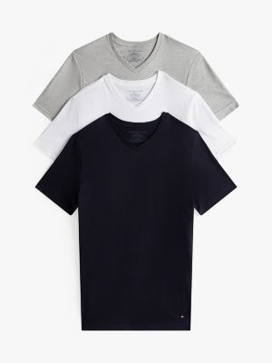 Cotton Classics V-Neck Undershirt 3-Pack, Storm