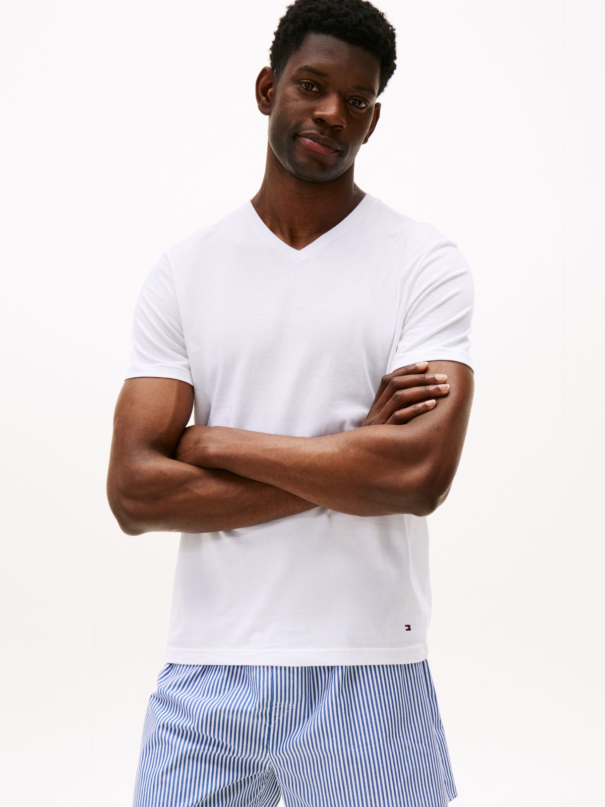 Cotton Classics V-Neck Undershirt 3-Pack — Storm