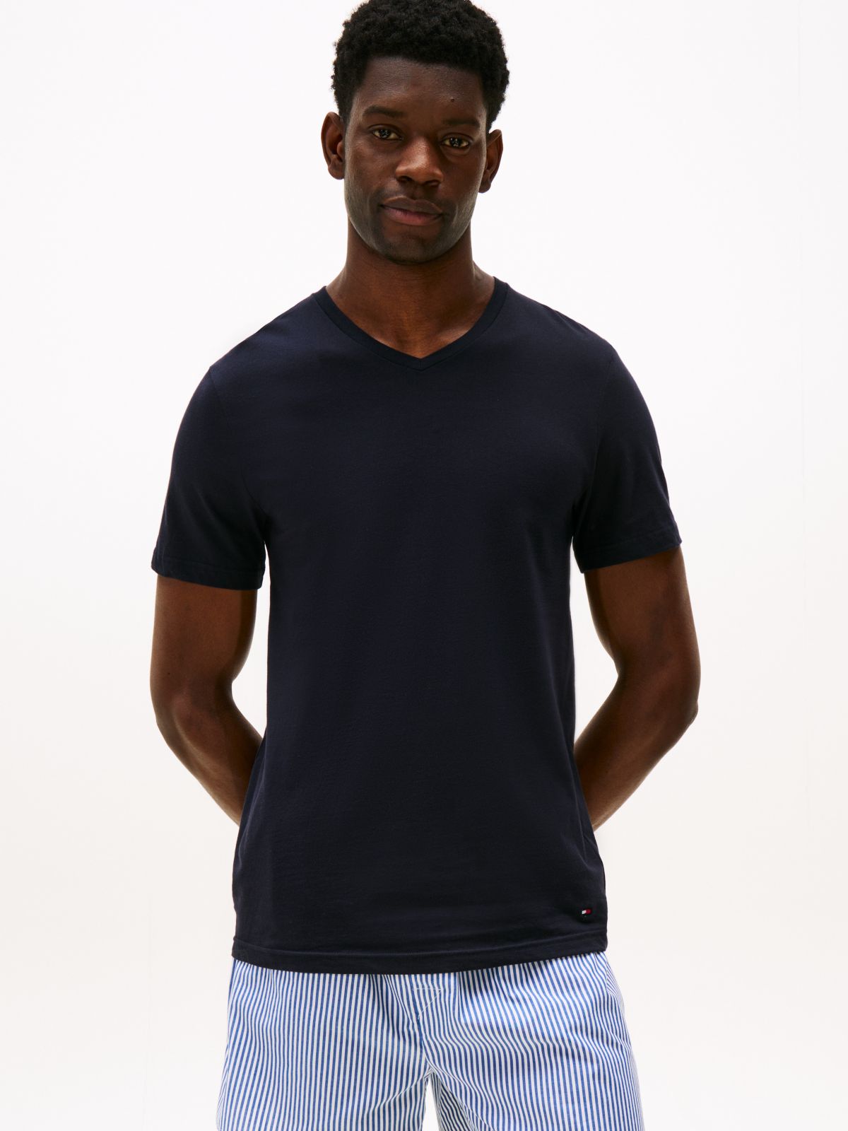 Cotton Classics V-Neck Undershirt 3-Pack — Storm