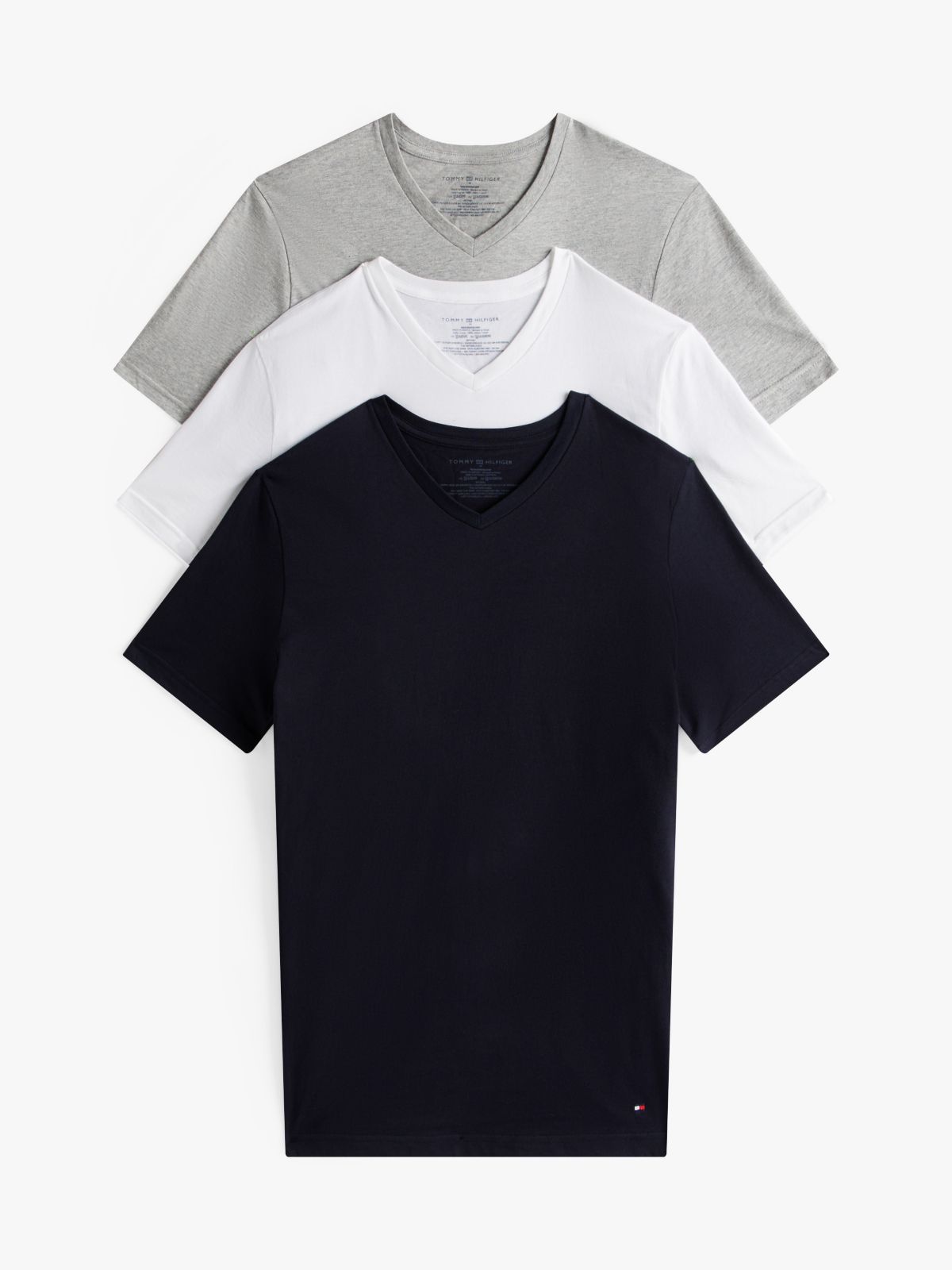 Cotton Classics V-Neck Undershirt 3-Pack — Storm
