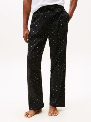 Flag Print Sleep Pant, Black Ink