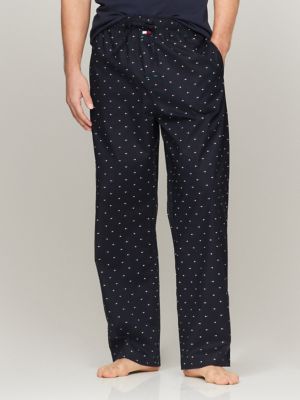 New Tommy Hilfiger 2pc Men's Cotton Poplin Pajama Sleep Set Pants Shirt  Medium
