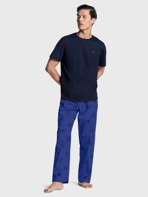 New Tommy Hilfiger 2pc Men's Cotton Poplin Pajama Sleep Set Pants