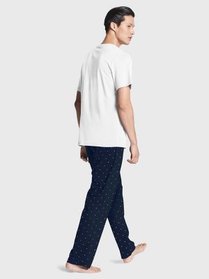 Logo T-Shirt & Pant Sleep Set, Dark Navy