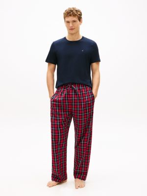 Logo T-Shirt & Pant Sleep Set, Cranberry