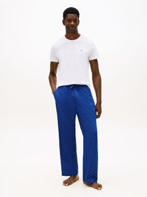 Top and Pant Logo Sleep Set, Paris Blue