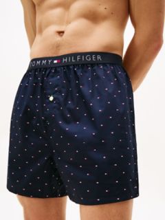 Allover Flag Print Woven Boxer — Sailor Navy 3