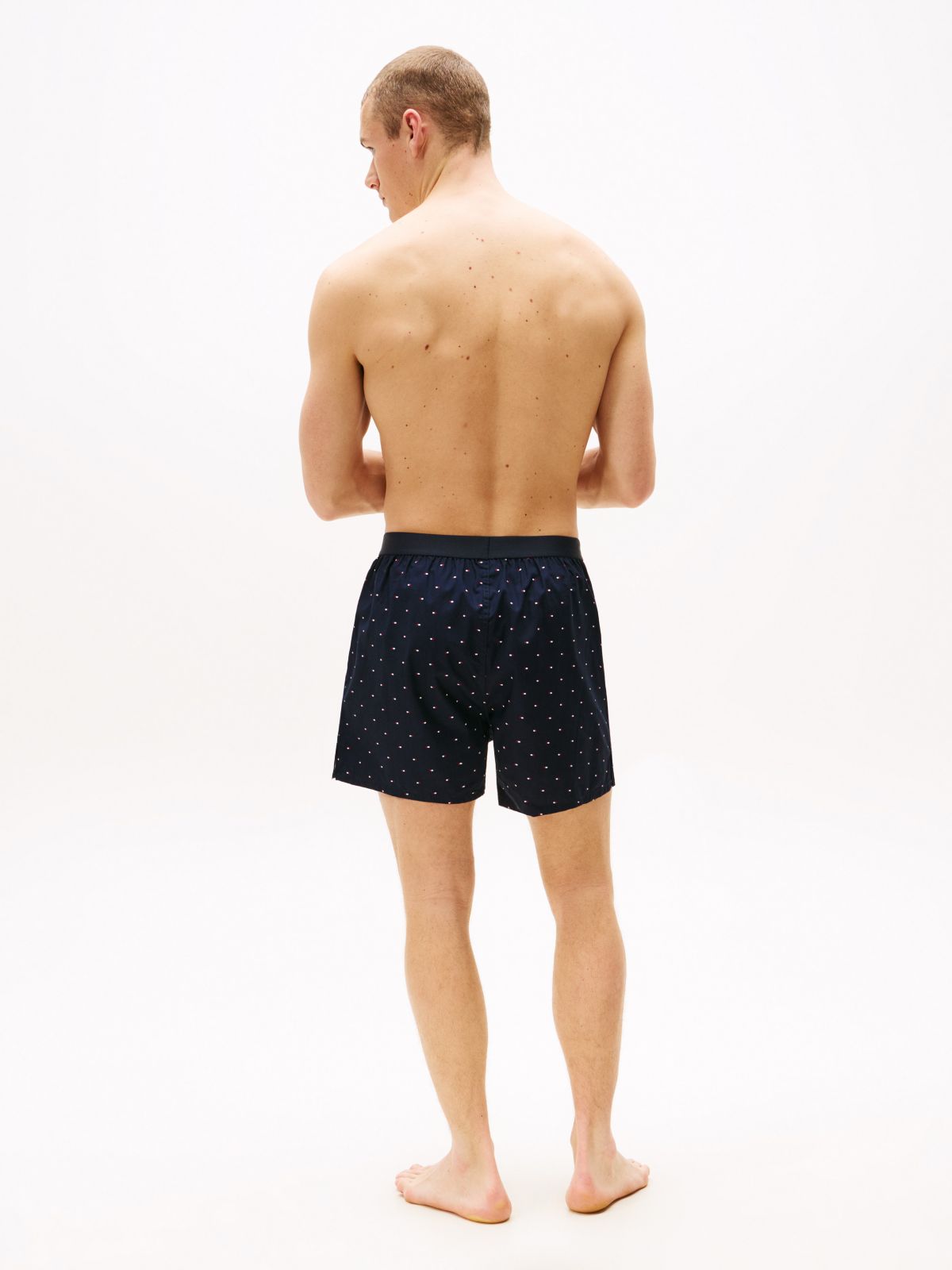 Allover Flag Print Woven Boxer — Sailor Navy
