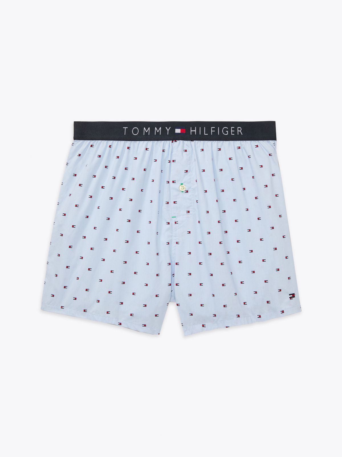 Allover Flag Print Woven Boxer — Ice