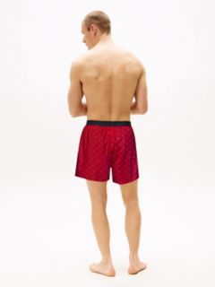 Allover Flag Print Woven Boxer — Mahogany 4